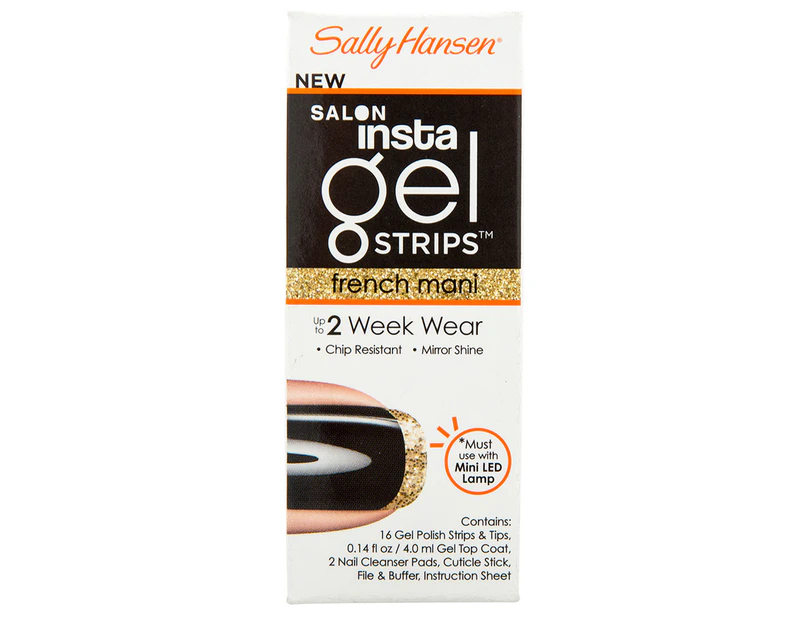 Sally Hansen Salon Insta Gel French Mani Nail Strips & Tips Kit - #460 Good As Gold