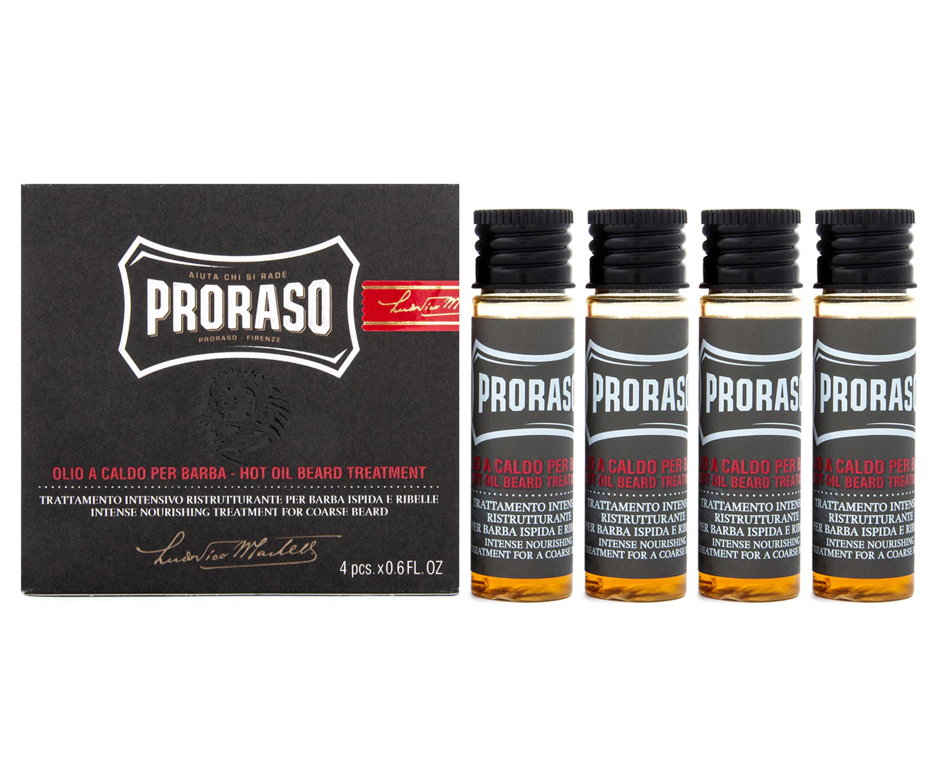 Proraso Hot Oil Beard Treatment - 4 x 17ml