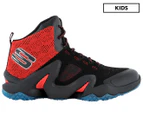 Skechers Pre/Grade-School Boys' Rapid Train Hi Top Basketball Shoe - Black/Red
