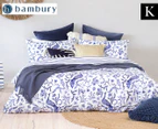 Bambury Bluebird King Bed Quilt Cover Set - Blue/White