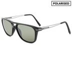 Serengeti Empoli Polarised Sunglasses - Shiny Black/Green