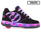 Heelys Girls' Propel 20 Wheel Shoe - Black/Lilac/Pink Confetti 