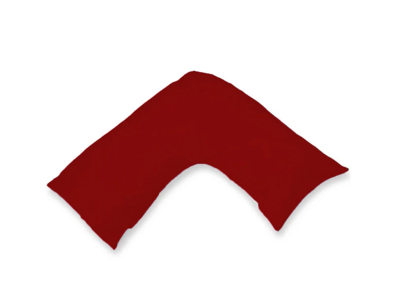 1000TC Pure Cotton V Shaped Boomerang Pillowcases RED