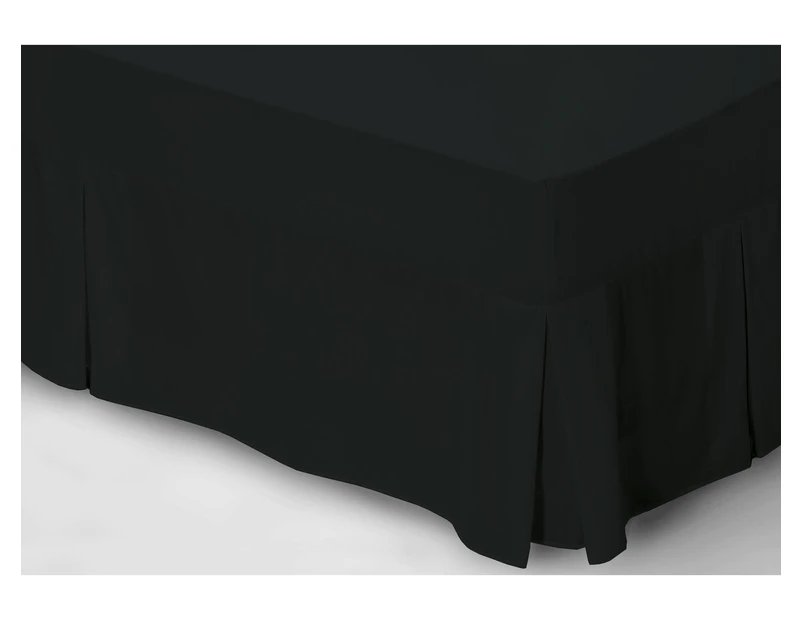 1000+ Pure Cotton Sateen Valance Black King bed