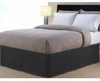 Microfibre Quilted Valance Black double bed