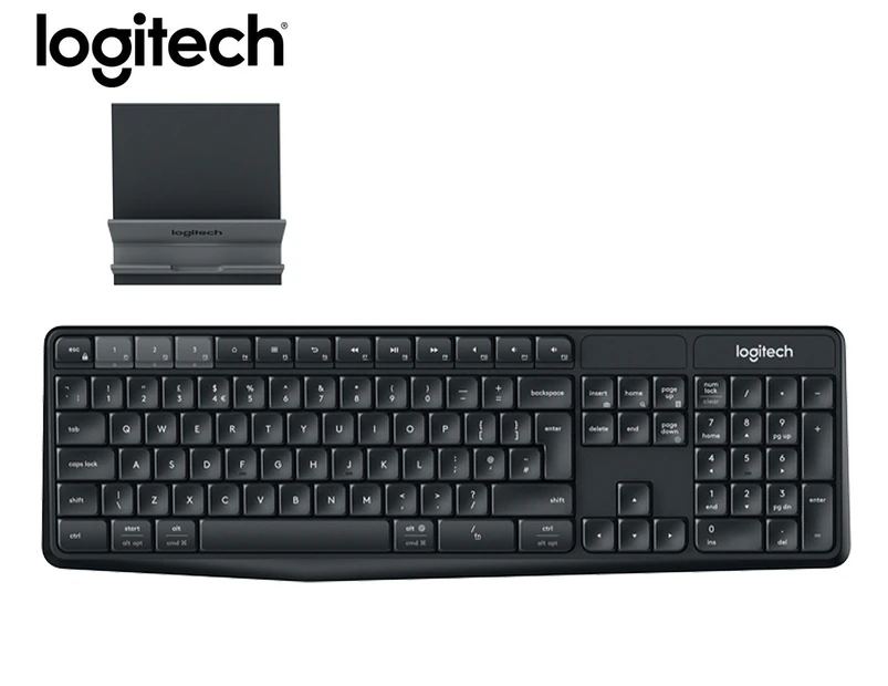 Logitech K375s Multi Device Wireless Keyboard & Stand Combo - Black