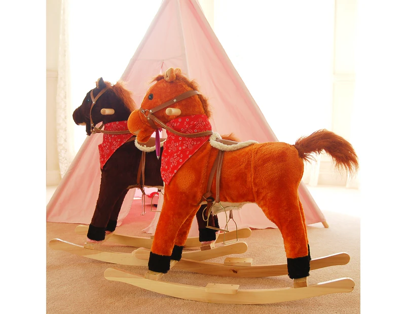 ALL 4 KIDS Rocking Horse with Build-In Music - Walnut