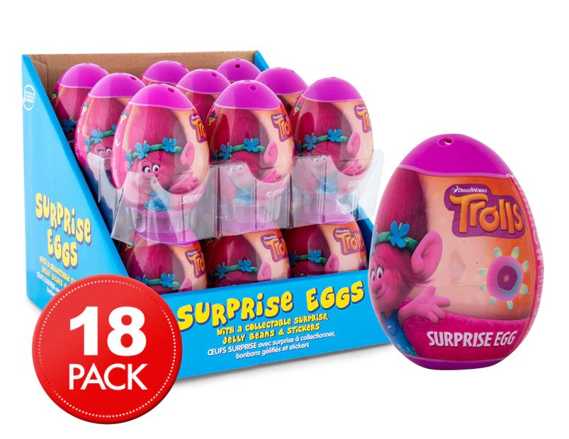 18 x Trolls Surprise Egg 10g