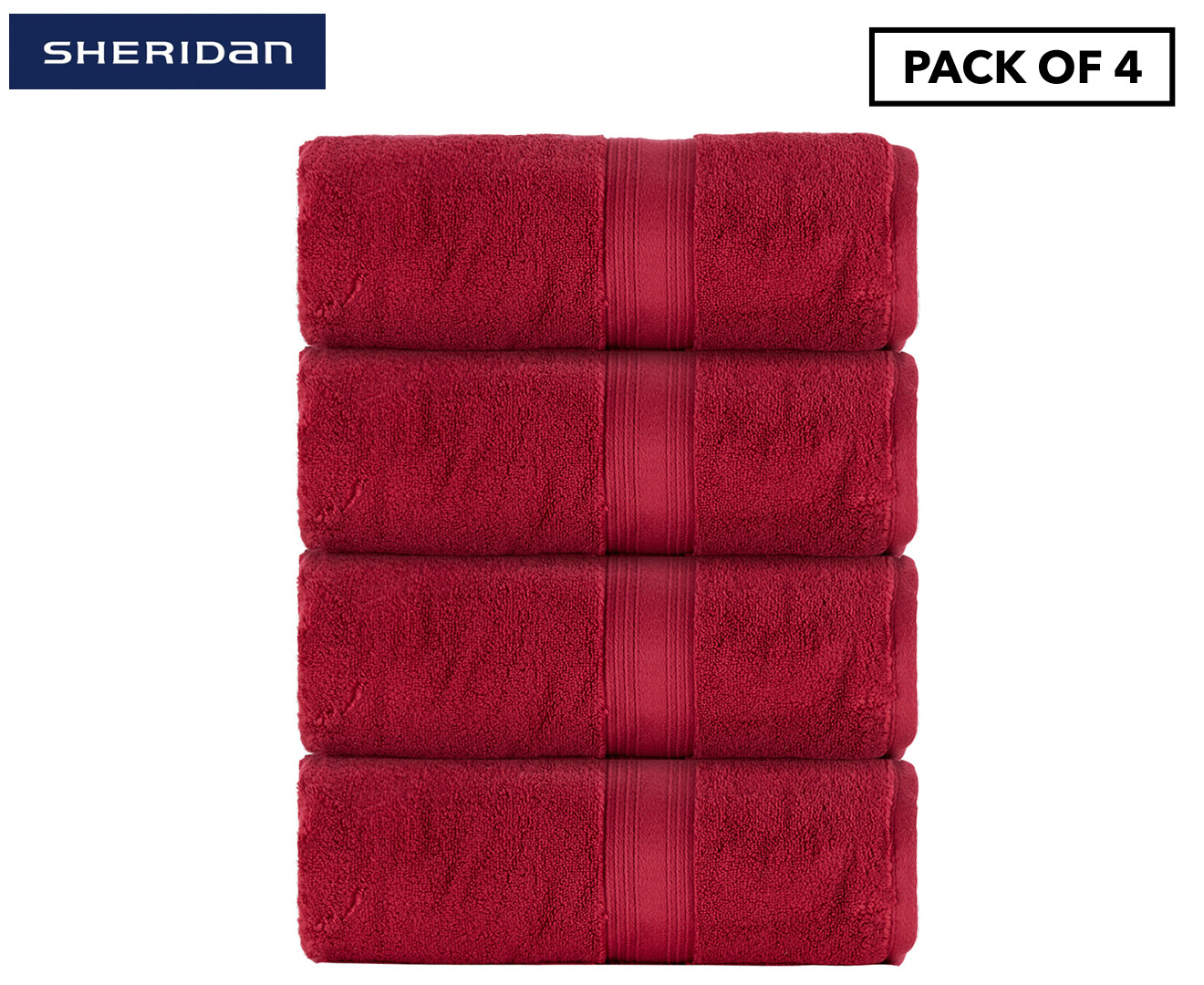 Sheridan Quick Dry Luxury Bath Towel 4Pack Sangria Catch.co.nz