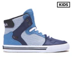 Supra Kids' Vaider Shoe - Slate Blue/Navy White