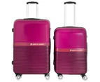 Pierre Cardin 2-Piece 8W Hardcase Luggage Set - Berry