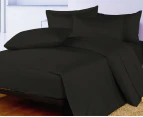 Special Sale 1500TC Egyptian Cotton Double Bed Sheet Set-Black