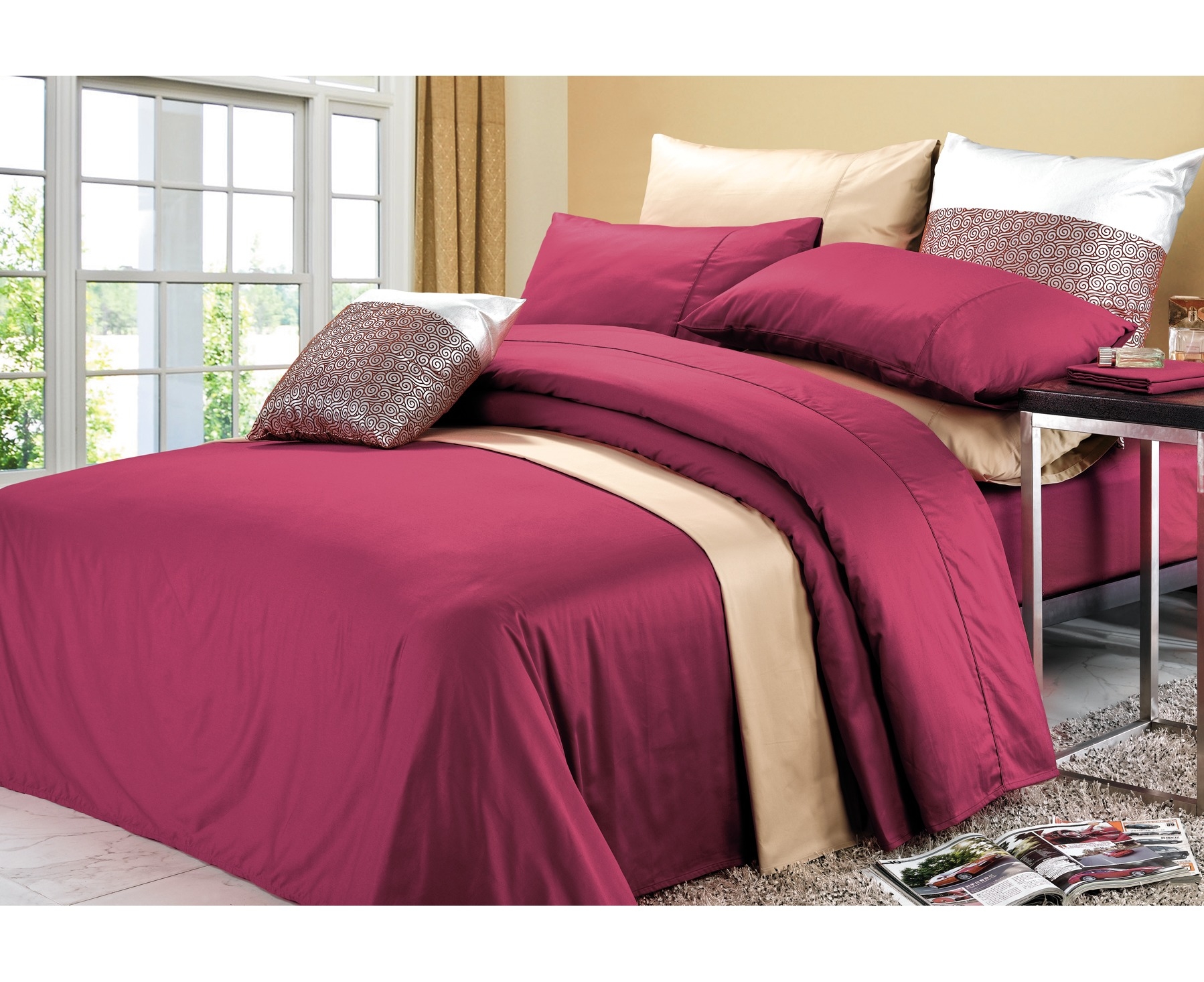 1500tc Egyptian Cotton King Bed Sheet Set Chillypepper Au
