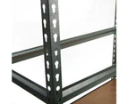 Industrial Steel 5-Tier Shelving Unit - Black/Grey