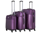 Pierre Cardin 3-Piece 4W Luggage Set - Purple