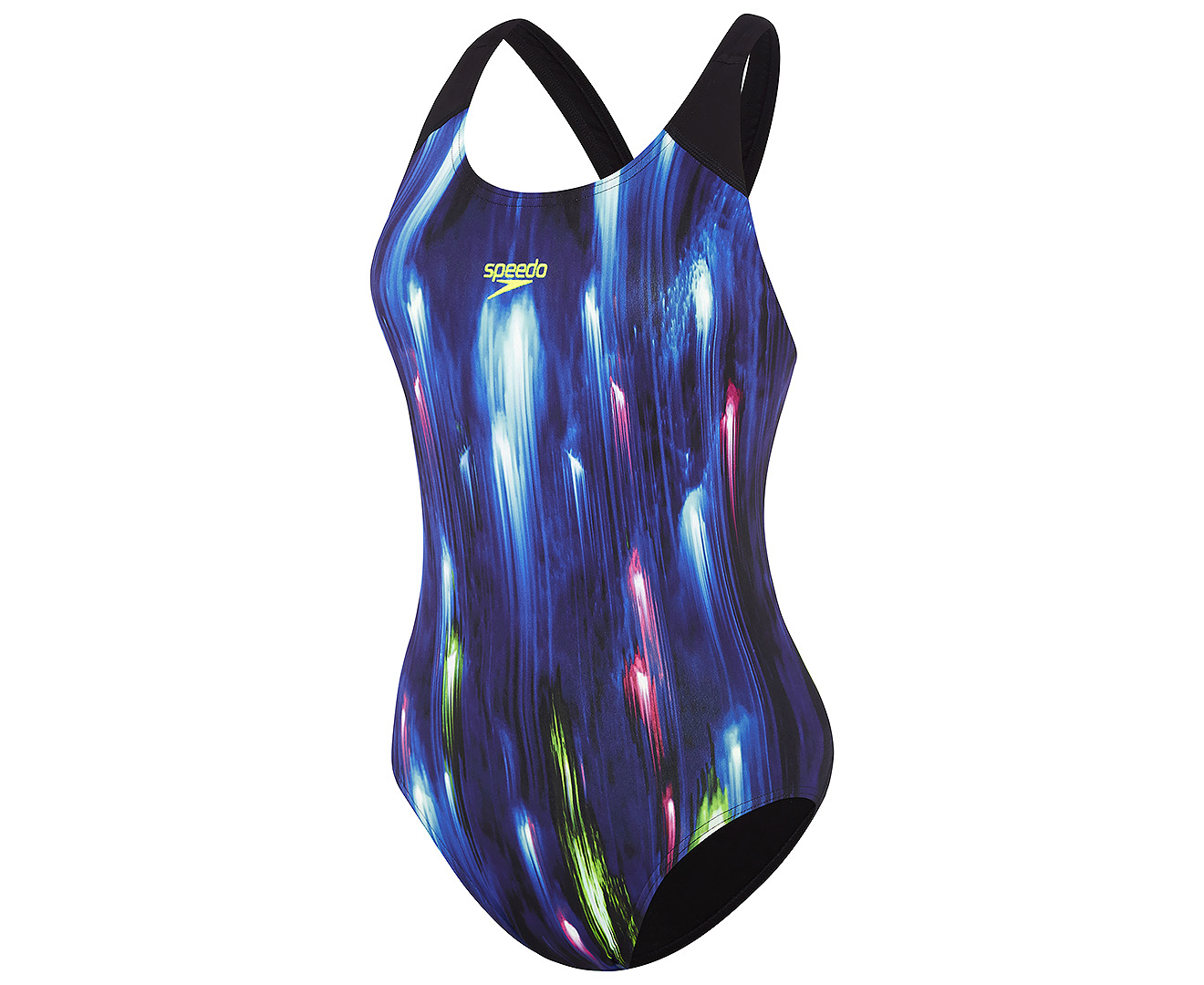 Speedo Womens Powerstrike Fall Leaderback One Piece Swimsuit Multi