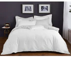 1000TC Pure Cotton Sateen Quilt Cover Set White King size