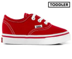 Vans Toddler Authentic Shoe - Red 