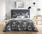 Sheridan Ivona Reversible Tailored Queen Bed Quilt Cover - Charcoal
