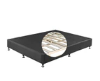Porto Double Fabric Upholstered Bed Base in Black