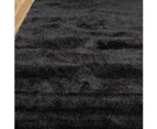 Black - Modern Stylish Soft Plush Shag Rug