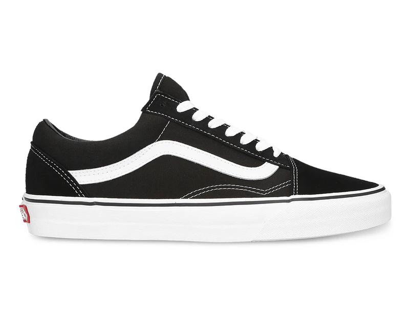 white vans with black line