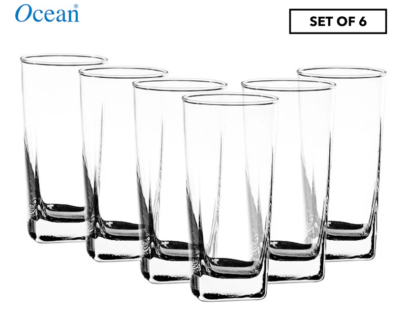 6pc Ocean Plaza 320ml Hi Ball Water/Juice Glass Tumbler Round Drinkware Set CLR