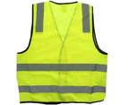 Hi-Vis Yellow Safety Vest Day/Night XL Pattern Reflective Tape AS NZS Compliant