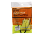 Hi-Vis Yellow Safety Vest Day/Night XXL Pattern Reflective Tape AS NZS Compliant