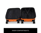 2Pc Hard Shell Luggage Suitcase Set-Orange With TSA Lock Lightweight