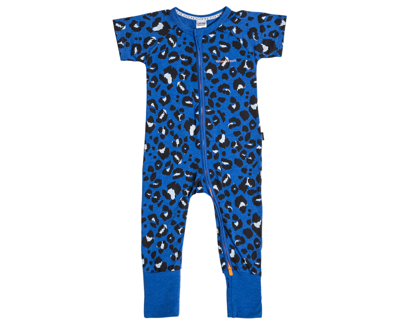 Bonds Baby Leopard Print Zip Wondersuit - Blue/White/Black | Mumgo.com.au