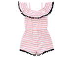 Funky Babe Junior Girls' Stripe Jumpsuit - Pink