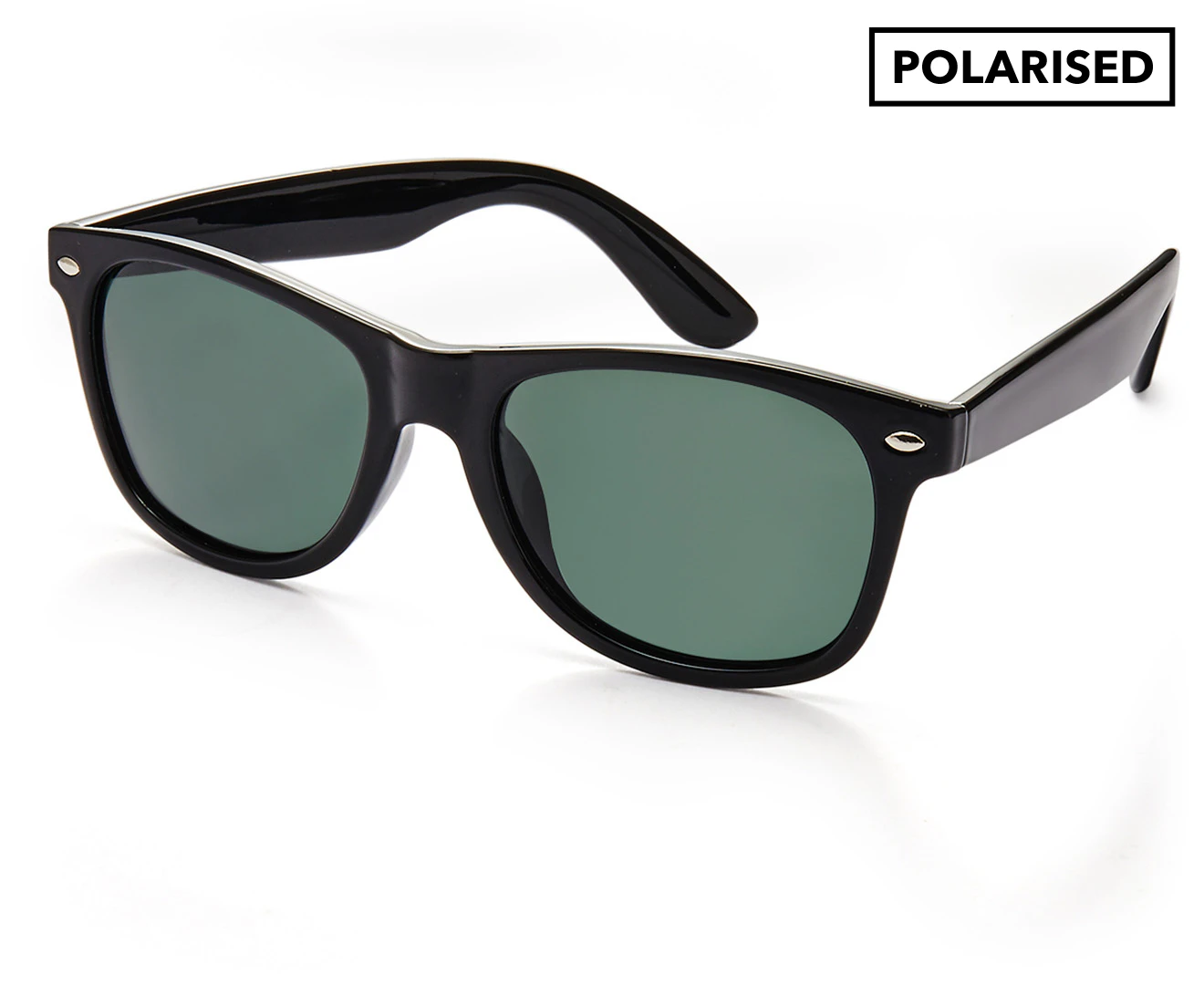 Winstonne Men's Phoenix Polarised Sunglasses - Black/Green