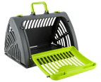 Paw & Claws Collapsible Pet Carrier For Small Pets - Green/Grey