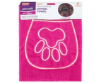 Paw & Claws Pet Drying Towel w/ Hand Pockets - Pink