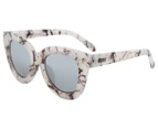 Quay Australia Women's Sugar And Spice Sunglasses - White Marble/Silver