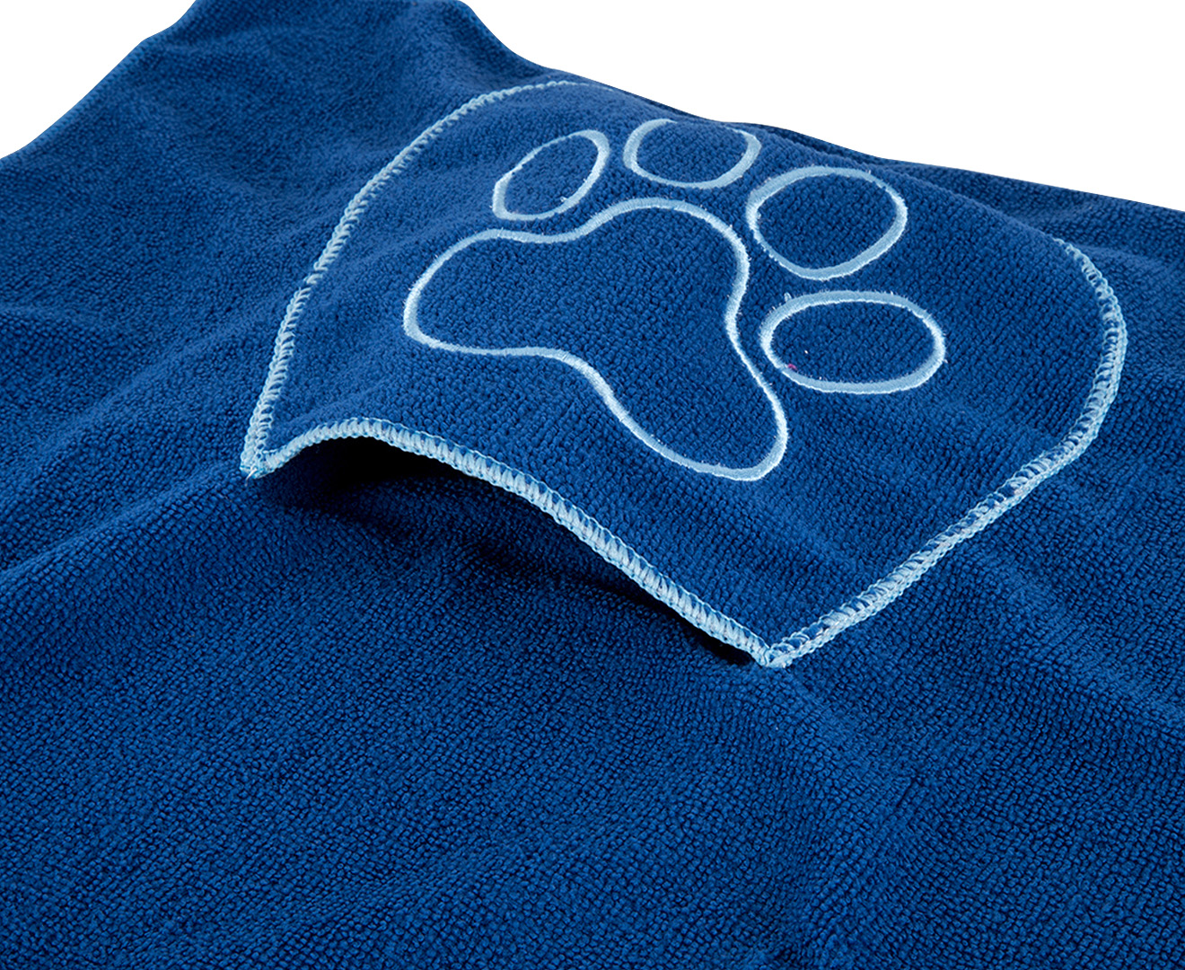 Paw & Claws Pet Drying Towel w/ Hand Pockets - Blue | GroceryRun.com.au