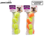 Paws & Claws Mini Tennis Ball 4-Pack - Randomly Selected