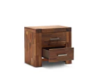 Acacia Reclaimed Wood Style 2 Drawer Bedside Table