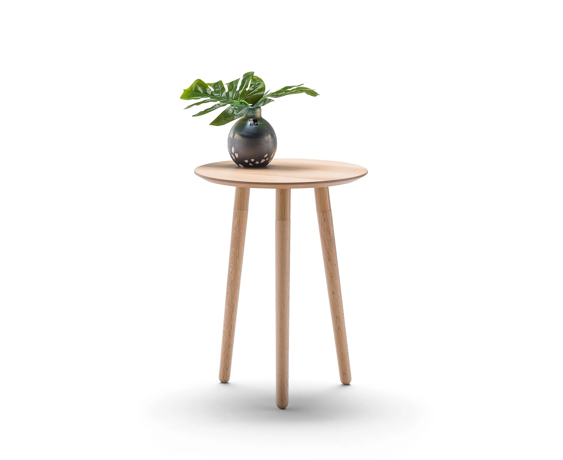 Scandinavian Oak Veneer Side Table