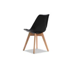 Black Padded Eames DSW Dining Chair Set of 2