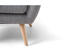 Scandinavian Retro Grey Upholstered Accent Chair