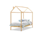 Timber House Frame Kids Single Bed