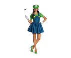 Super Mario Bros Luigi Womens Costume