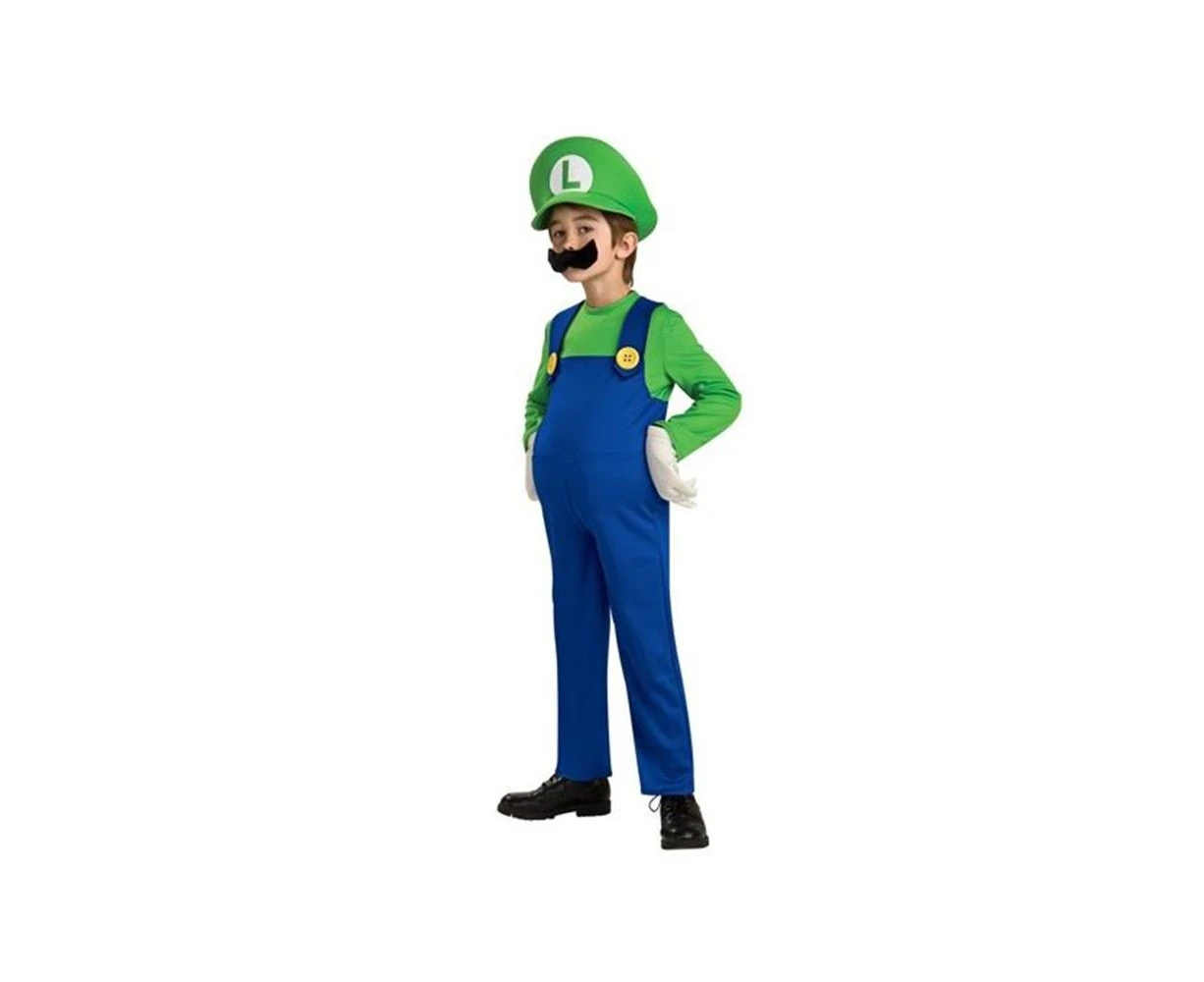 Super Mario Bros Luigi Boys Costume