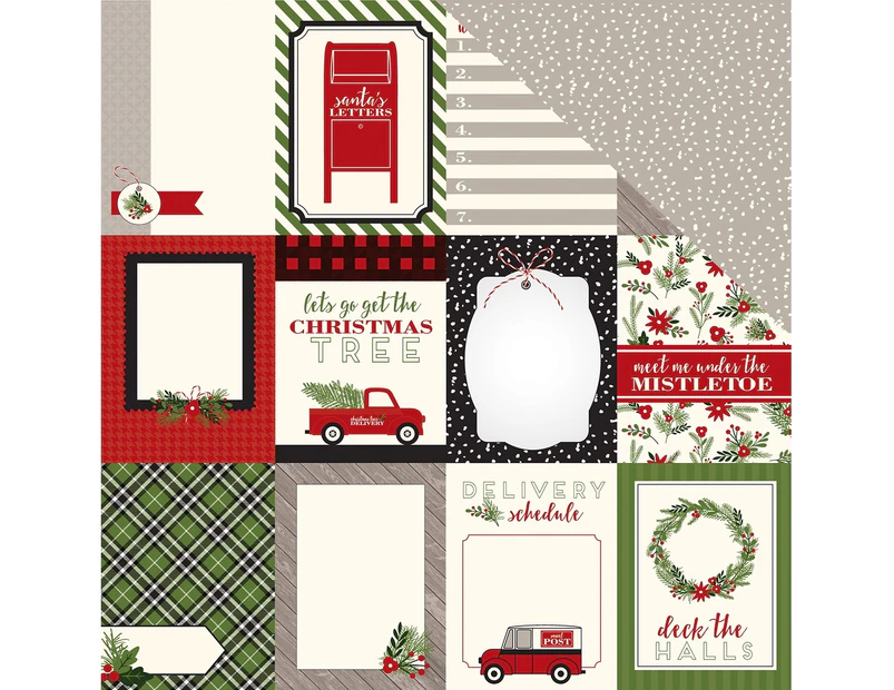 Christmas Delivery Double-Sided Cardstock 12"X12"-Journaling Cards 3"X4"