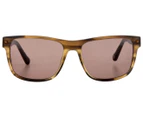 Fossil Rectangle 2050/S Sunglasses - Brown Striped Black/Brown