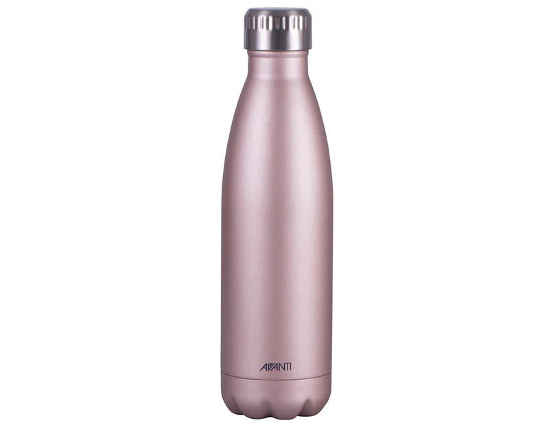 Avanti 500ml Water Vacuum Thermo Bottle Stainless Steel Cold Hot Drink Rose Gold