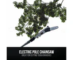 2in1 Electric Pole Chainsaw Hedge Trimmer Tree Cutter Pruner Garden Power Tool