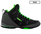 AND1 Boys' Grade-School Master 3 Mid Basketball Shoe - Black/Jasmine Green/Castlerock